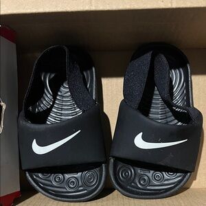 Nike Kids Black Slide Sandals